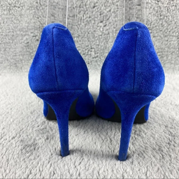 Bcbgeneration shoe heels Pump‎ Womens 6 B Blue Suede Pointed Toe Kitten Heels - Picture 5 of 13